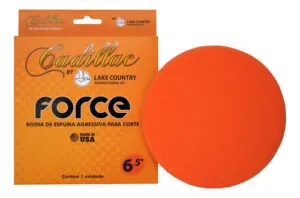 Boina De Espuma Laranja Média Para Refino Force Macia 6,5 Cadillac